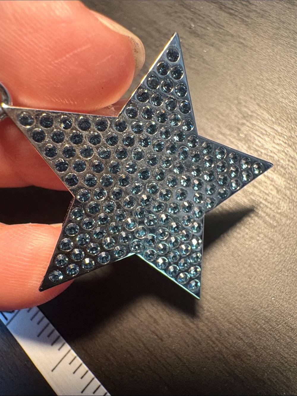Coach Silver Star Key Ring Keychain